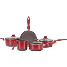 Conjunto de Panelas Ceramic Life Vermelho Brinox 5un.