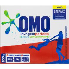 Lava Roupas em Pó Lavagem Perfeita Omo 800g