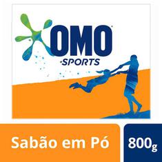 Lava Roupas em Pó Sports Omo 800g