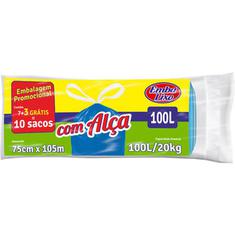 Saco para Lixo com Alça Embalixo 100L 7 un. + 3 Unidades Grátis