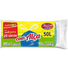 Saco para Lixo com Alça Embalixo 50L 14 un. + 6 Unidades Grátis
