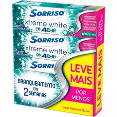 Creme Dental Xtreme White 4D Sorriso 70g 4un.