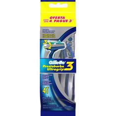 Aparelho de Barbear Prestobarba Ultragrip 3 Masculino Gillette Leve 4 Pague 3un.