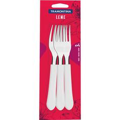 Garfo de Mesa Inox Leme Tramontina Branco 3un.