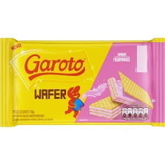 Biscoito Wafer Sabor Morango Garoto 110g