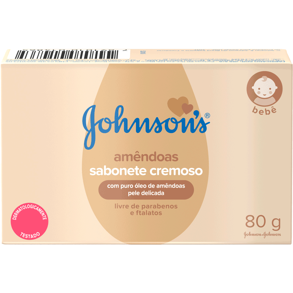 Sabonete Infantil Óleo de Amêndoas Johnsons Baby 80g