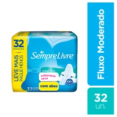 Absorvente Sempre Livre Adapt Plus com Abas 32un