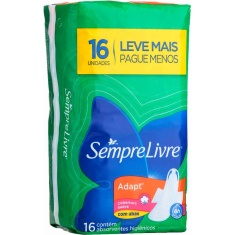 Absorvente Sempre Livre Especial Suave com Abas Pct. c/ 16 un.