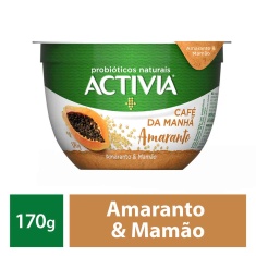 Leite Fermentado Amaranto e Mamão Café da Manhã Activia 170g