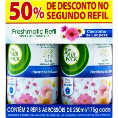 Purificador Freshmatic Refil Bom Ar 250ml 50% Desconto 2un