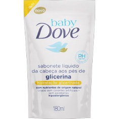 Sabonete Infantil Líquido Hidratação Glicerinada Dove Baby Refil 180ml