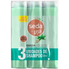 Shampoo Babosa Óleos Seda 3un 325ml