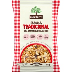 Granola Tradicional com Mel e Castanhas Mãe Terra 800g