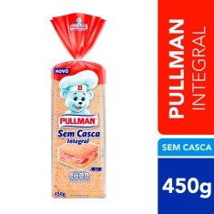 Pão de Forma Integral sem Casca Pullman 450g