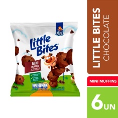 Mini Muffins de Chocolate com Gotas de Chocolate Little Bites 66g