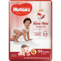 Fralda Supreme Care Hiper G 64un Huggies
