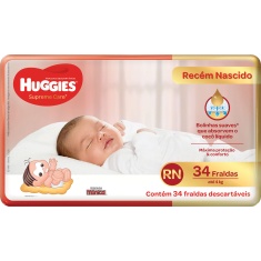 Fralda Supreme Care RN 34un Huggies
