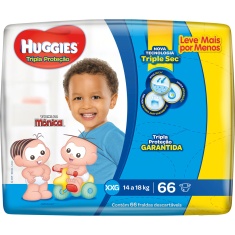 Fralda Infantil Tripla Proteção XXG Huggies 66un