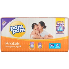 Fralda Protek Proteção de Mãe Pom Pom XG 60un