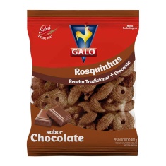 Biscoito Rosca Show Chocolate Galo 400g