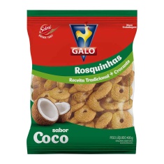Biscoito Rosca Show Coco Galo 400g