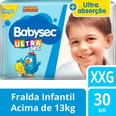 Fralda Ultrasec Mega Babysec XXG 30un