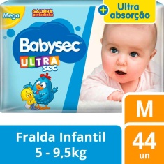 Fralda Ultrasec Mega Babysec M 44un