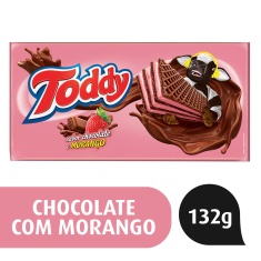Biscoito Wafer de Chocolate com Morango Toddy 132g