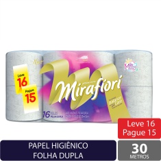 Papel Higiênico Mirafiori Leve 16 Pague 15 30m