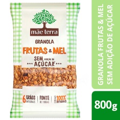 Granola Sem Açúcar Frutas & Mel Mãe Terra 800g