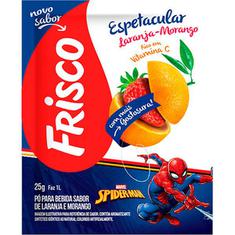 Refresco em Pó Sabor Laranja e Morango Frisco 25g