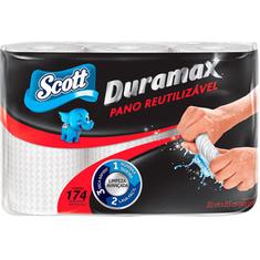 Pano para Limpeza Scott Duramax 20,1x21,5cm 3 Rolos
