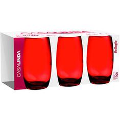 Copo Bellagio Casalinda Vermelho 450ml 6pc.