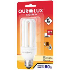 Lâmpada Eletrônica 3U 15W Branco Ourolux 220V