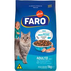 Alimento para Gatos Adultos Mix Peixes Faro 1kg