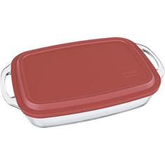 Assadeira de Vidro Retangular com Tampa 6539 Marinex 3,5L