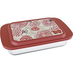 Assadeira de Vidro Retangular com Tampa 6537 Marinex 3,7L