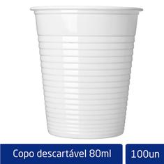Copo Descartável Branco Altacoppo 80ml 100un.