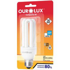 Lâmpada Eletrônica 3u 20W Amarelo Ourolux 127V