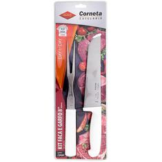 Conjunto Faca e Garfo para Churrasco Corneta