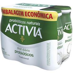 Leite Fermentado Tradicional Shot Activia Pack 600g