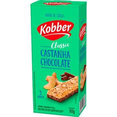 Barra de Cereal Sabor Castanha com Chocolate Kobber 3x20g