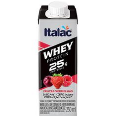Bebida Láctea sabor Frutas Vermelhas Whey Protein Italac 250ml