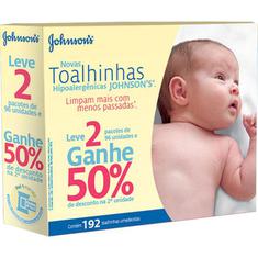 Lenço Umedecido Johnson's Baby 96un 50% de Desconto