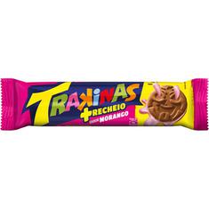Biscoito Recheado sabor Morango Mais Trakinas 126g