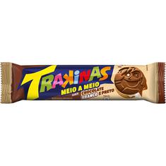Biscoito Recheado Meio a Meio Chocolate e Chocolate Branco Trakinas 126g
