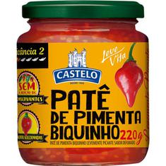 Patê de Pimenta Biquinho Levemente Picante Defumado Castelo 220g