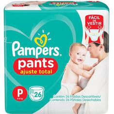 Fralda Pampers Pants Ajuste Total P 26 unidades