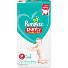 Fralda Pampers Pants Ajuste Total M 60 unidades