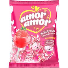 Pirulito sabor Morango Amor Amor Neugebauer 480g